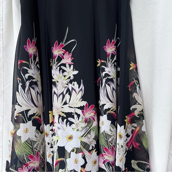 EUC Soft Surroundings Spring Meadows Midi Skirt in Black size Small - Picture 11 of 15